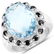 12.49 Carat Genuine Blue Topaz & Black Spinel .925 Ster