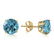 3.1 Carat 14K Solid Gold Shutting The Eye Blue Topaz Ea