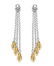 14K Solid White Gold Chandelier Earrings withDiamonds & - 2