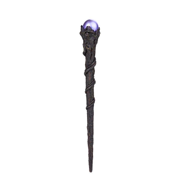 14 INCH GREENMAN WAND: 14 INCH GREENMAN WAND **|**|** Approx Dims: 1.75 in. x 1 in. x 14.25 in. Material: Cold Cast Resin Description: Hand Painted #1AC26905