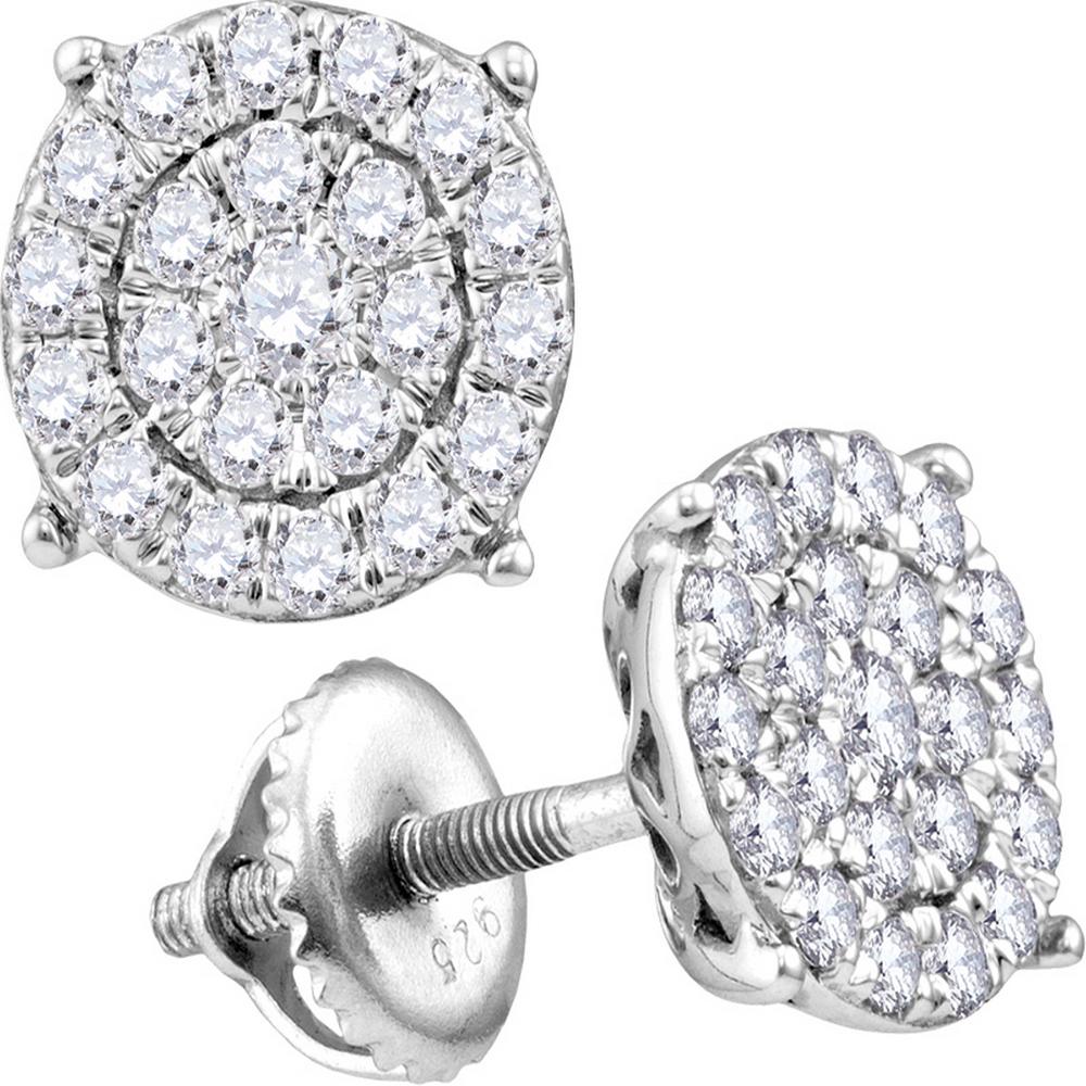 10kt White Gold Womens Round Diamond Cindys Dream Conce: 10kt White Gold Womens Round Diamond Cindys Dream Concentric Cluster Stud Earrings 2.00 Cttw **|**|** 10kt White Gold Womens Round Diamond Cindys Dream Concentric Cluster Stud Earrings 2.00 Cttw #1AC6