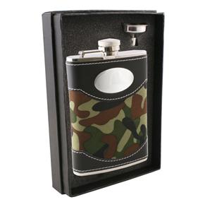 Edinburgh 8oz Plaid Cloth Stainless Steel Flask Gift Se: Edinburgh 8oz Plaid Cloth Stainless Steel Flask Gift Set **|**|** Stainless Steel Flask with Green Plaid and Leather8 oz Flask CapacityThis gift set includes a stainless steel funnel along with the st