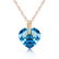 1.15 CTW 14K Solid Gold About A Girl Blue Topaz Necklac