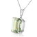 6.5 Carat 14K Solid White Gold Necklace Octagon Green A - 2
