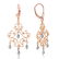 0.04 Carat 14K Solid Rose Gold Chandelier Diamond Earri - 2