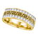 14kt Yellow Gold Mens Round Diamond Grecco Double Row W