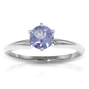 0.65 Carat 14K Solid White Gold Solitaire Ring Natural: 0.65 Carat 14K Solid White Gold Solitaire Ring Natural Tanzanite **|**|** Tanzanite; Metal Color:White Gold; Condition: New With Tags; TWC: 0.65 ;Metal: 14 K. Solid white Gold ;Stone: Natural; Width: 