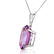 7.55 Carat 14K Solid White Gold Necklace Oval Purple Am - 2