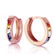 1.3 Carat 14K Solid Rose Gold Hoop Earrings Multicolor