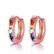 1.3 Carat 14K Solid Rose Gold Hoop Earrings Multicolor - 2