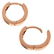 1.3 Carat 14K Solid Rose Gold Hoop Earrings Multicolor - 3