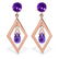 2.4 Carat 14K Solid Rose Gold Chandelier Earrings Ameth