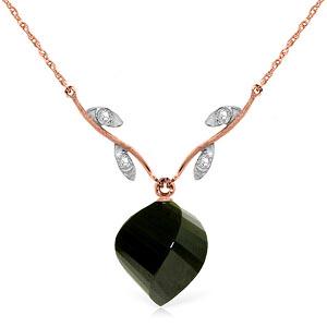 15.52 Carat 14K Solid Rose Gold Necklace Diamond Twiste: 15.52 Carat 14K Solid Rose Gold Necklace Diamond Twisted Briolette Black Spinel **|**|** Diamond; Metal Color:Rose Gold; Condition: New With Tags; TWC: 15.52 ;Metal: 14 K. Solid Rose Gold ;Stone: Natu