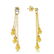 7.38 Carat 14K Solid Gold Chandelier Earrings Diamond C