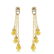 7.38 Carat 14K Solid Gold Chandelier Earrings Diamond C - 2