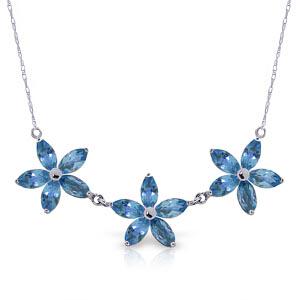 4.2 CTW 14K Solid White Gold Arabian Days Blue Topaz Ne: 4.2 CTW 14K Solid White Gold Arabian Days Blue Topaz Necklace **|**|** Blue Topaz; Metal Color:White Gold; Condition: New With Tags; TWC: 4.2 ;Metal: 14 K. Solid white Gold ;Stone: Natural; Width: n/a