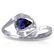 0.51 CTW 14K Solid White Gold Shower Music Sapphire Dia