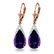 10 CTW 14K Solid Rose Gold Leverback Earrings Natural A