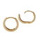 0.04 Carat 14K Solid Gold Hoop Huggie Earrings Diamond - 2
