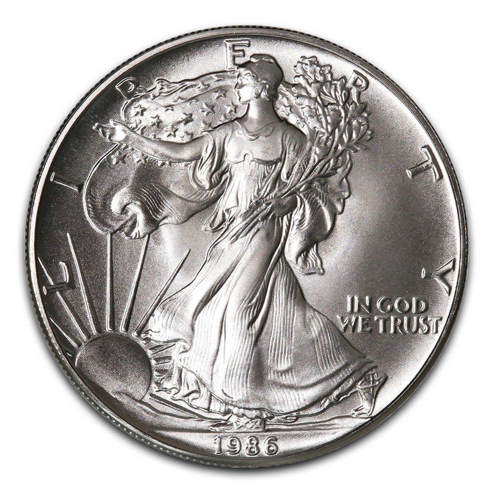 1986 1 oz Silver American Eagle BU: 1986 1 oz Silver American Eagle BU **|**|** 1986 1 oz Silver American Eagle BU #1AC51743