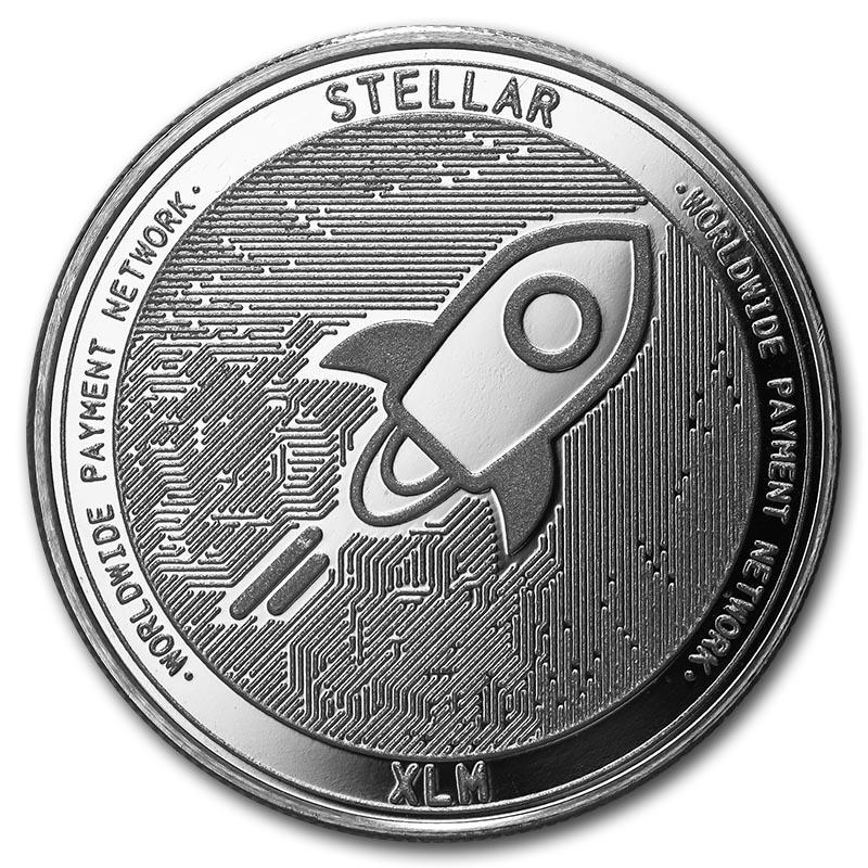 1 oz Silver Bullion Cryptocurrency Stellar Round .999 f: 1 oz Silver Bullion Cryptocurrency Stellar Round .999 fine **|**|** 1 oz Silver Bullion Cryptocurrency Stellar Round .999 fine #1AC51731