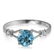 1.02 CTW 14K Solid White Gold Reveal How Blue Topaz Dia