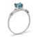 1.02 CTW 14K Solid White Gold Reveal How Blue Topaz Dia - 2