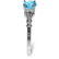 1.02 CTW 14K Solid White Gold Reveal How Blue Topaz Dia - 3