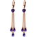 14K Solid Rose Gold Chandelier Earrings with Briolette