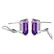 13 Carat 14K Solid White Gold Coming Years Amethyst Ear - 3