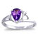 0.66 Carat 14K Solid White Gold Love Is Alive Amethyst