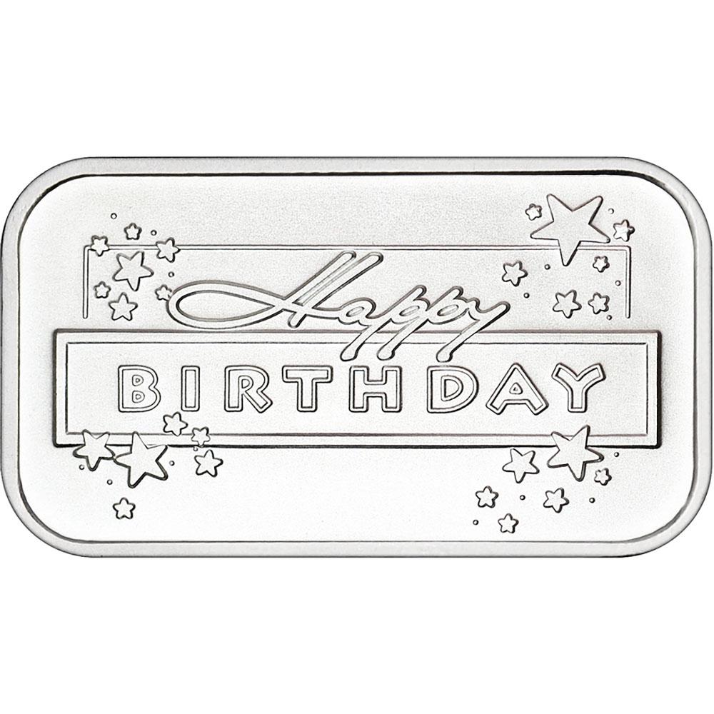Happy Birthday .999 Silver 1 oz Bar: Happy Birthday .999 Silver 1 oz Bar **|**|** Happy Birthday .999 Silver 1 oz Bar #1AC66951