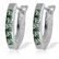 1.3 CTW 14K Solid White Gold Huggie Earrings Green Natu