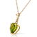 1.15 Carat 14K Solid Gold Leap Of Heart Peridot Necklac - 2