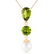 5.25 Carat 14K Solid Gold Flaming Heart Peridot pearl N