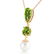 5.25 Carat 14K Solid Gold Flaming Heart Peridot pearl N - 2