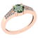 Certified 0.62 Ctw Green Amethyst And Diamond VS/SI1 Ri