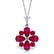 2.23 Carat 14K Solid White Gold Invincible Ruby Necklac