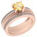 Certified 1.71 Ctw Citrine And Diamond SI1/SI2 14k Rose
