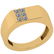 Certified 0.15 Ctw Diamond I1/I2 10k Yellow Gold Band R