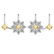 Certified 0.41 Ctw Citrine And Diamond VS/SI1 14K White