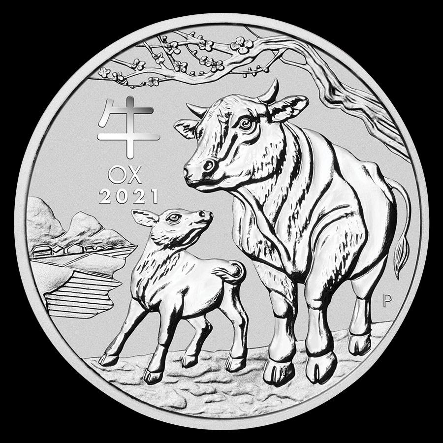 2021 Australia 1 oz Silver Lunar Ox Uncirculated Series: 2021 Australia 1 oz Silver Lunar Ox Uncirculated Series III **|**|** 2021 Australia 1 oz Silver Lunar Ox Uncirculated Series III #1AC88631