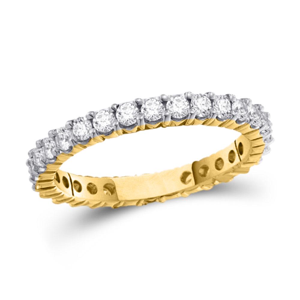 14kt Yellow Gold Womens Round Pave-set Diamond Eternity: 14kt Yellow Gold Womens Round Pave-set Diamond Eternity Wedding Band 1/2 Cttw **|**|** Metal Type: 14kt Yellow Gold ; Item Number: 40908 ; Style: Eternity Bands ; Ring Size: 7 ; Carats Total Weight *: