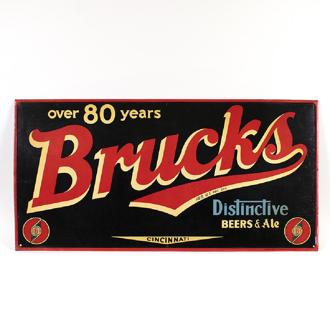 Brucks Distinctive Beer and Ale Tin Sign (1 of 2)