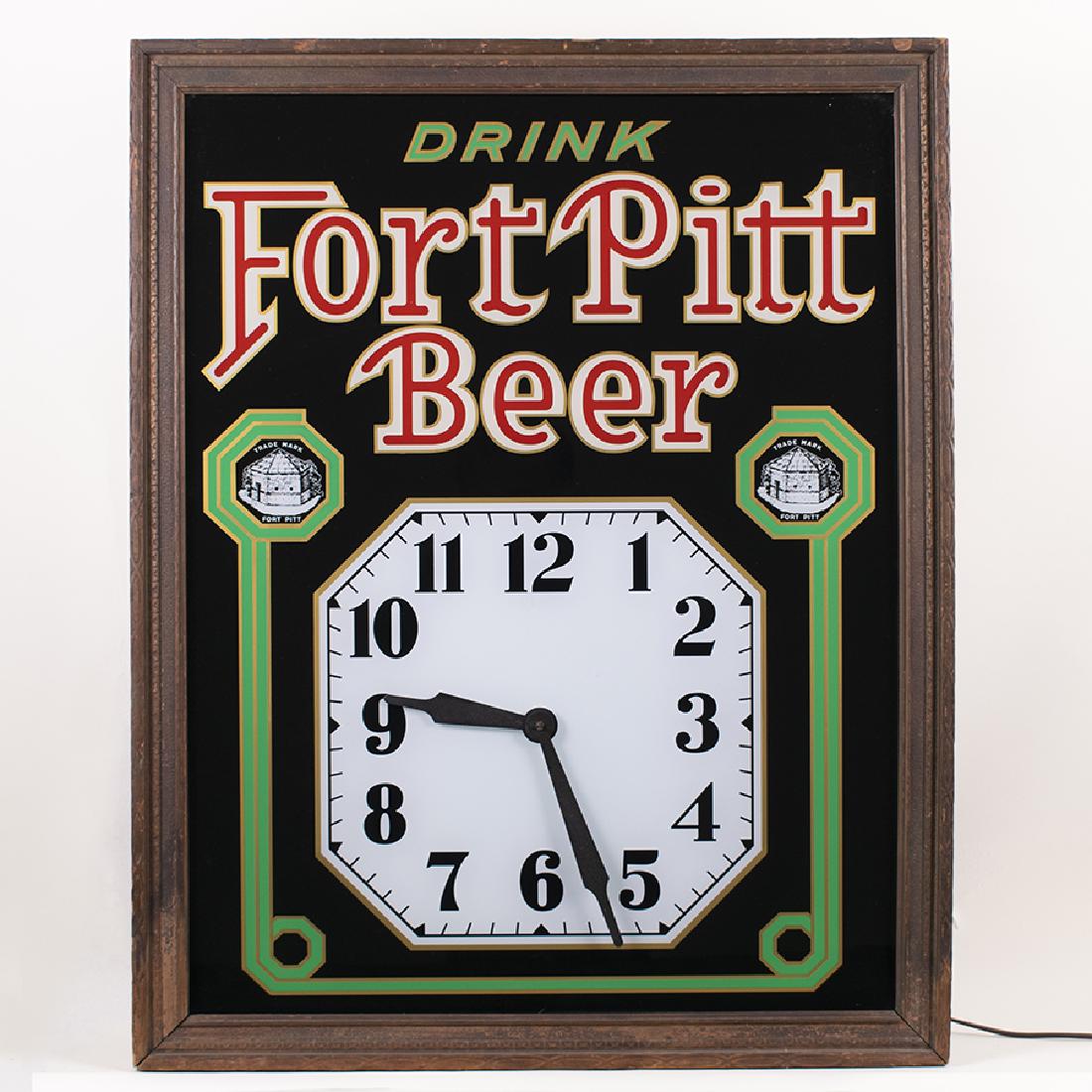 Fort Pitt Beer RPG Lighted Sign Clock: Reference: n/aBrewery: Fort Pitt Brewing. Pittsburgh, PennsylvaniaManufacturer/Plant: