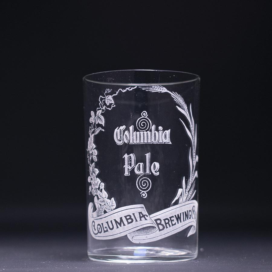 Columbia Pale Pre-Prohibition Etched Drinking Glass: Reference: Brewery: Columbia Brewing Co., St. Louis, MO Manufacturer/Plant: