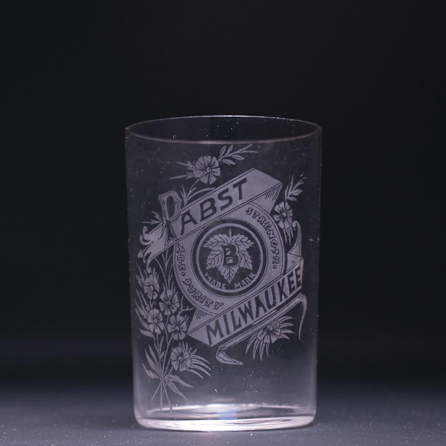 Pabst Pre-Prohibition Etched Drinking Glass: Reference: Brewery: Pabst Brewing Co., Milwaukee, WI Manufacturer/Plant: