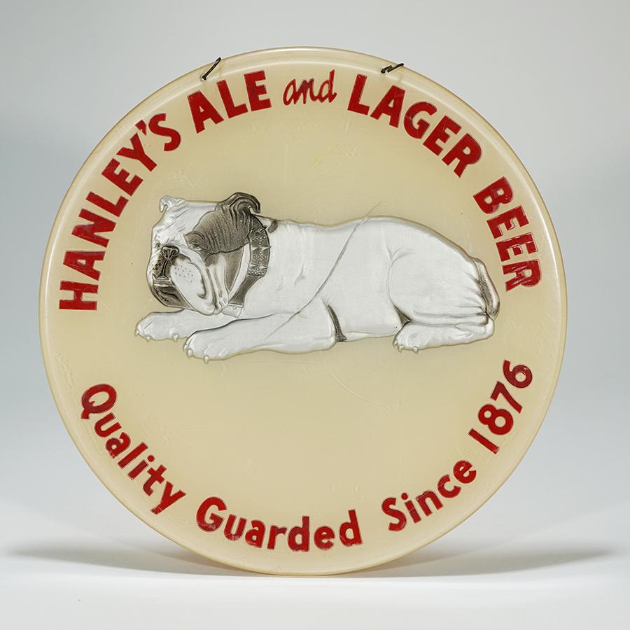 Hanleys Ale Lager Bulldog Embossed Sign (1 of 2)