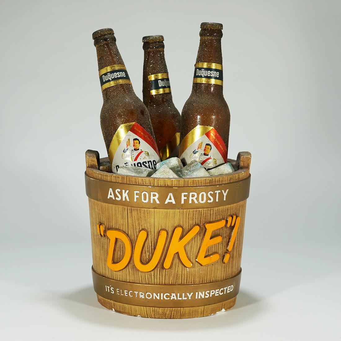 Duke Plaster Barrel of Bottles Back Bar Statue 111 (1 of 3)