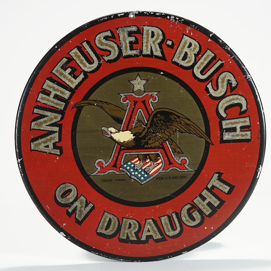 Anheuser-Busch On Draught Tin Sign (1 of 2)